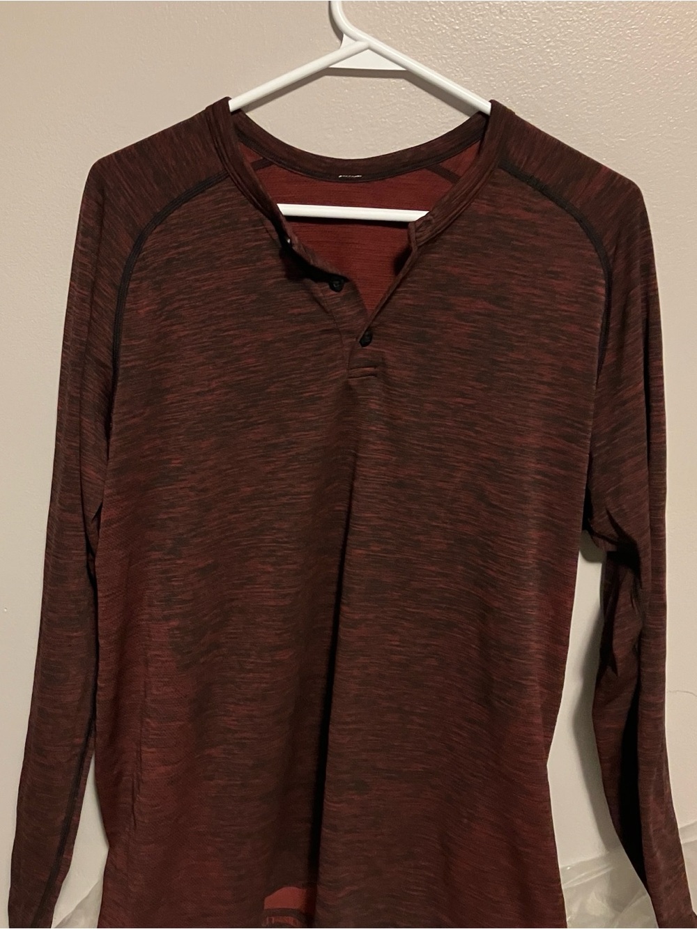 Lululemon metal vent tech polo heathered red
